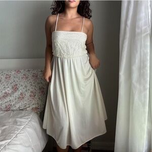 Vintage Off white Joy Stevens Sparkle Dress